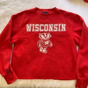 Wisconsin Badgers Cropped Crew Neck